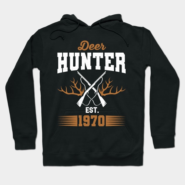 Gifts for 51 Year Old Deer Hunter 1970 Hunting 51th Birthday Gift Ideas Hoodie by uglygiftideas